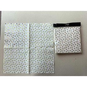 Servilletas de papel con estampado en lámina de oro