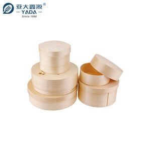 100% Natural Wood Eco Friendly wooden disposable Aspen Pine Cake Box Container