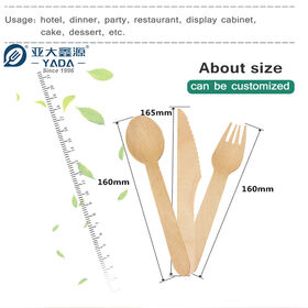 Wholesale Disposable and Biodegradable Wooden Cutlery Set - Perfect for Parties and Events