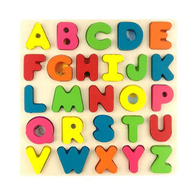 Alphabet Puzzles - 3D Wood Alphabet / Number / Shape Puzzle Set