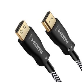 Kabel HDMI Serat Optik 100M/328ft 4K 60Hz 18Gbps AM-AM HDR untuk TV, Layar, Proyektor, Notebook