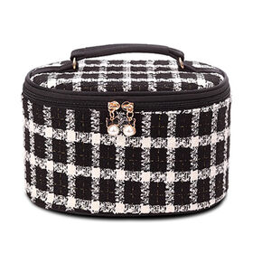 Wasserdichte, niedliche Make-up-Tasche mit Reißverschluss für Damen und Mädchen, Reise-Organizer für Make-up-Zubehör mit Griff - Großhandel