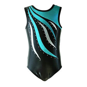 One-piece Girl's Gymnastics Leotards, Sleeveless Dancewear With