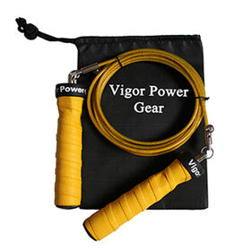 Corde à Sauter à Vitesse Réglable avec Logo Personnalisé et Bandeau Anti-Transpiration, Matériau en Fil d'Acier
