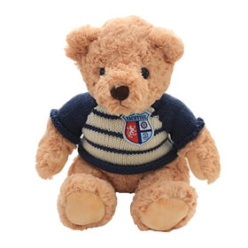 Diseño personalizado oso de peluche marrón con camiseta para merchandising y regalos promocionales