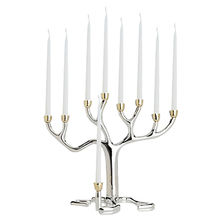 Rite Lite M-TREE-T Large Tree of Life Menorah Silver-Plate With Gold-Tone Cups