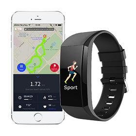 Bluetooth Smart bracelet GPS Tracker avec surveillance de la fréquence cardiaque et de la pression artérielle