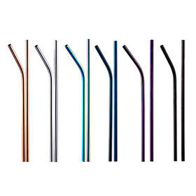 Pailles à boire en aluminium colorées de paille en métal paille