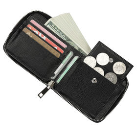 Wholesale Unisex Plaid PU Leather Zipper Wallets