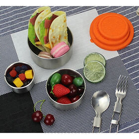 Buy Wholesale China Simple Square Stainless Steel Lunch Box With Dividers & Lunch  Boxes at USD 3.4