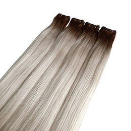 China Flat Weft Seamless Hair Extensions Weft Silk Weft From