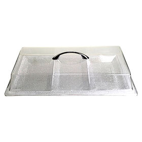 Acrylic 11 Divided Serving Tray with Lid 2 Tiered Snack Tray Food