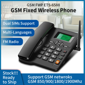 Sim card telephone set with dual sim slot ets-6588