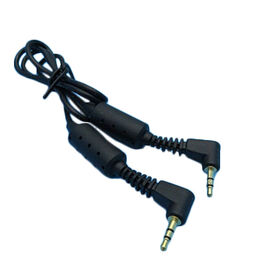 2.5mm Stereo Audio Cable ,Double magnetic ring anti-interference, male to male, elbow.
