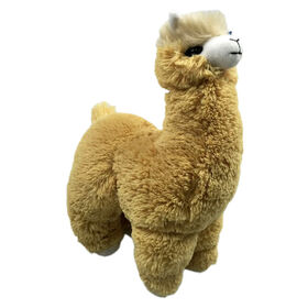 Comfortable Soft Fluffy Brown Plush Alpaca, Cute Stuffed Animals Toys