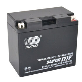 OUTDO 12V19Ah Sealed Maintenance Free Motorcycle Lead Acid Battery YB16CL-BS(MF)