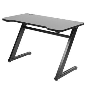 Bureau Gaming Pro Noir en Forme de Z pour PC - Tables de Bureau pour Gamers