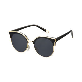 Lunettes de soleil polarisées unisexe demi-monture en métal et plastique, tendance pour hommes et femmes.