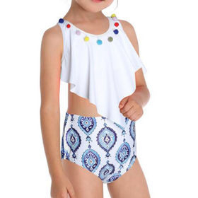 Wholesale Swimwear Baby Kids Triangle Bra Halter Lace Up Cartoon Design  Pattern Baby Swimwear - China Wholesale Kids Girl Swimsuit $2.75 from Haian  Hansen Fashion Clothing Co.,Ltd