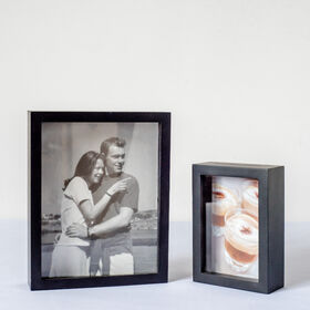 Lot De 2 Cadres Photo Ronds Rustiques 15 Cm - Décoration Murale Blanche Pour Maison, Appartement, Hôtel