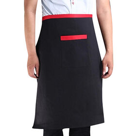 Men Half Waist Cooking Apron With Pocket Waiter Chefs