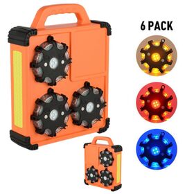 Kit de 6 luces LED estroboscópicas de emergencia para tráfico, luz de advertencia para coche con 3 colores LED en una lámpara