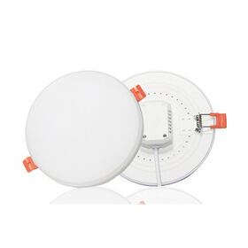 Panneau LED sans Cadre, Dimensions de Découpe Ajustables, Clips Ajustables pour Montage en Surface, Éclairage 3D, 24W