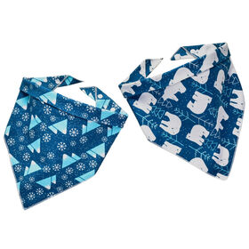 OEM & ODM factory supplier cotton pritned baby bibs 2 set package for dinner
