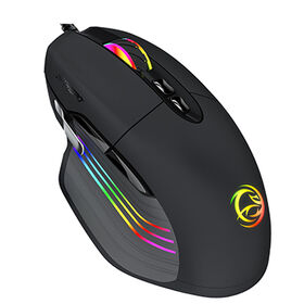 Souris de jeu filaire légère, souris d'ordinateur optique USB avec  rétroéclairage RVB, 4 DPI réglables jusqu'à 2400, souris ergonomique pour