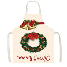 Wholesale New Christmas apron Holiday party Santa elk apron kitchen anti-fouling apron