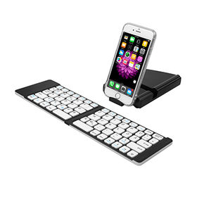  Teclado Bluetooth plegable con soporte magnético, mini teclado  plegable silencioso de aleación de aluminio, portátil, ligero, portátil,  teclado Bluetooth recargable para tableta, iPad, teléfonos : Electrónica