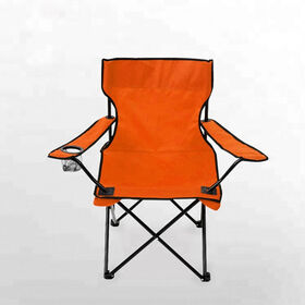 Cadeira de pesca e camping laranja personalizada direto da fábrica - Cadeira dobrável para exterior