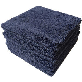Toalha de microfibra para detalhamento, pano de microfibra, 400gsm, 40x40cm, sem bordas, super absorvente, sem arranhões, ultra macio, azul escuro