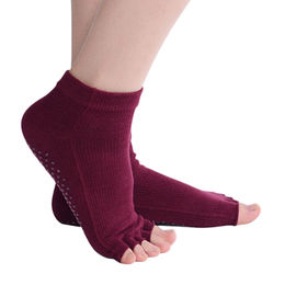 High Quality Women Yoga Socks Anti Slip Two Toe Sport Cotton