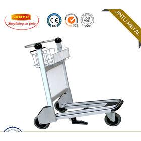 Airport Luggage Trolley Carts with Auto Hand Break