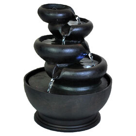 Fuente de agua decorativa para interiores con bomba LED para mesa al por mayor, regalo de inauguración