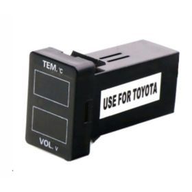 Nouveau 3 en 1 Voltmètre Led numérique Thermomètre Auto Voiture Chargeur  USB 12v/24v