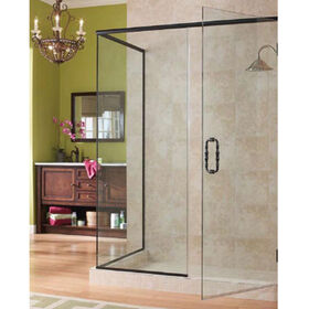 2026 new popular black aluminum walk-in shower enclosure