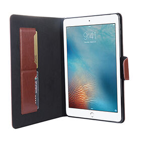 Luxury leather case for iPad Pro 9.7",with card slot and holder design