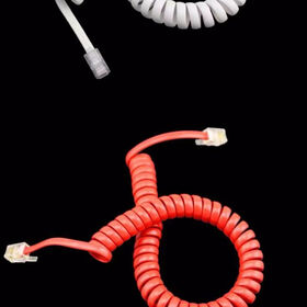 RJ11 6P4C Telephone Coiled Cord .complete color,not easily damaged.with rohs approved marks.