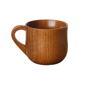 Handmade Wooden 300ml Beer Mug / Wine Cup – With Lid, Heat Sensitive