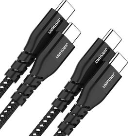 Cable USB-C a USB-C de Carga Rápida PD USB 2.0, Cable de Datos Trenzado para Cargador USB Tipo C para Dispositivos USB-C