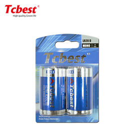 Pkcell LR20-2B 1.5V Alkaline D Size Battery, Pack of 2