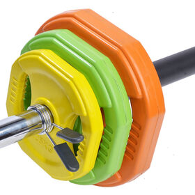Weightlifting Color Rubber Barbell Set Body Solid Pump Barbell Set 20kg