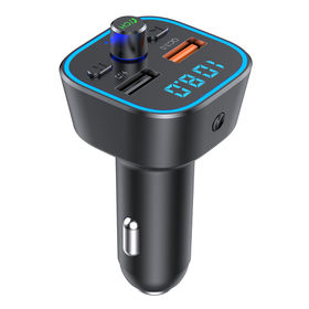 Acheter Transmetteurs FM Bluetooth 5.0 pour voiture avec rétro-éclairage  Chargeur de voiture USB rapide Lecteur Mp3 Kit de voiture mains libres sans  fil Support U Disk TF Carte Lecture de musique