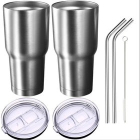20 Oz Stainless Steel Skinny Tumbler, 8 Pack Double Wall Insulated