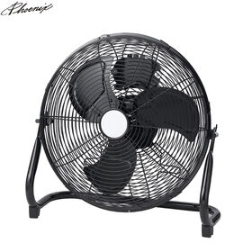Ventiladores de piso de alta velocidad de 20 pulgadas con inclinación ajustable de 120 grados y 4 aspas de metal.