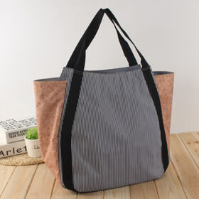 Classic Striped Insulated Tote Bag, Fashionable Large-Capacity Lunch Cooler Bag, For Outdoor or Leisure Bags In Offices