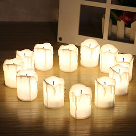 48-Pack Battery Tea Lights Bulk, Flameless LED Tea Lights, with