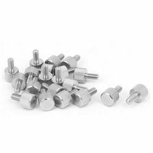 Slotted Thumb Screw 100pcs Black Nylon Plastic M4 x 12mm Thumb Screws Knurled
